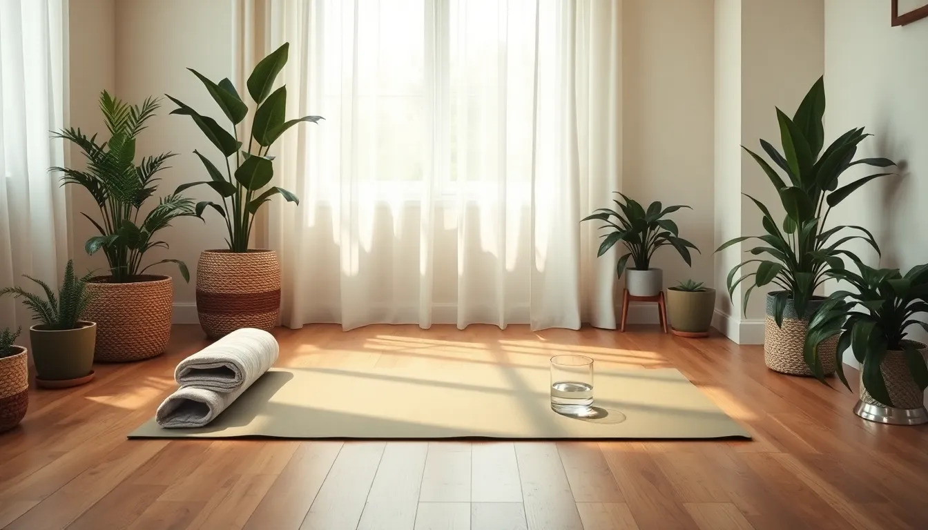 웰빙 라이프스타일을 보여주는 건강한 식단과 운동 이미지