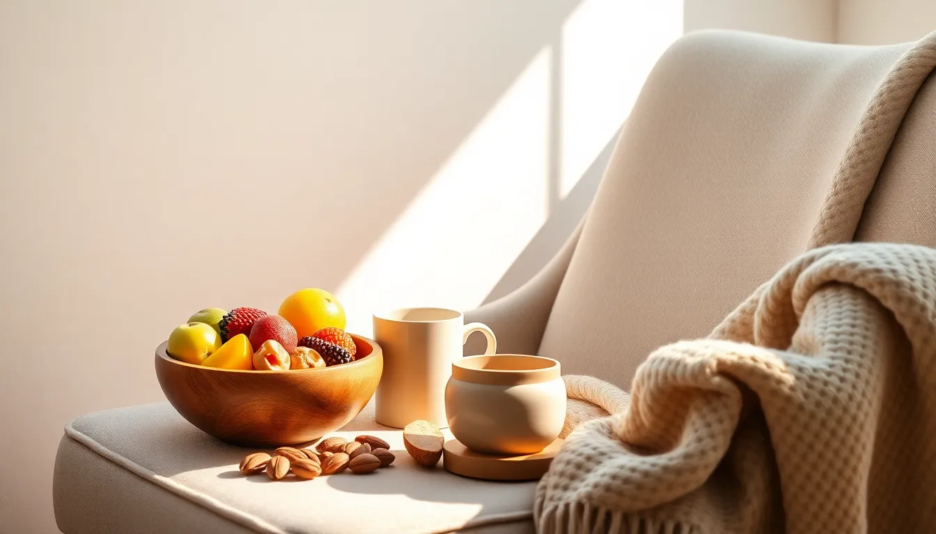 AI 헬스케어 및 웨어러블 기기가 그려진 미래 건강 관리 이미지